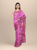 Load image into Gallery viewer, Pink Cotton Batik silk Saree
