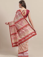 Load image into Gallery viewer, Beige Cotton Hand Block Printed Saree
