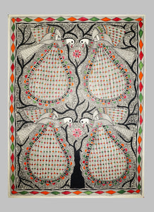 Peacock Madubani Handmade Painting