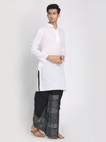 Load image into Gallery viewer, 100% Cotton Black Hand Block Printed Stiched Dhoti
