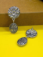 Load image into Gallery viewer, Handcrafted German Silver oval shape necklace set
