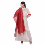 Load image into Gallery viewer, White Chanderi Silk Kantha Embroidery Women&#39;s Sharara Sets
