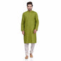 Nakshi Green Cotton Linen Hand Block Print Men's Long Kurta