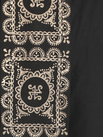 Load image into Gallery viewer, Black Pure Cotton ethnic pattern Handblock print Dhoti
