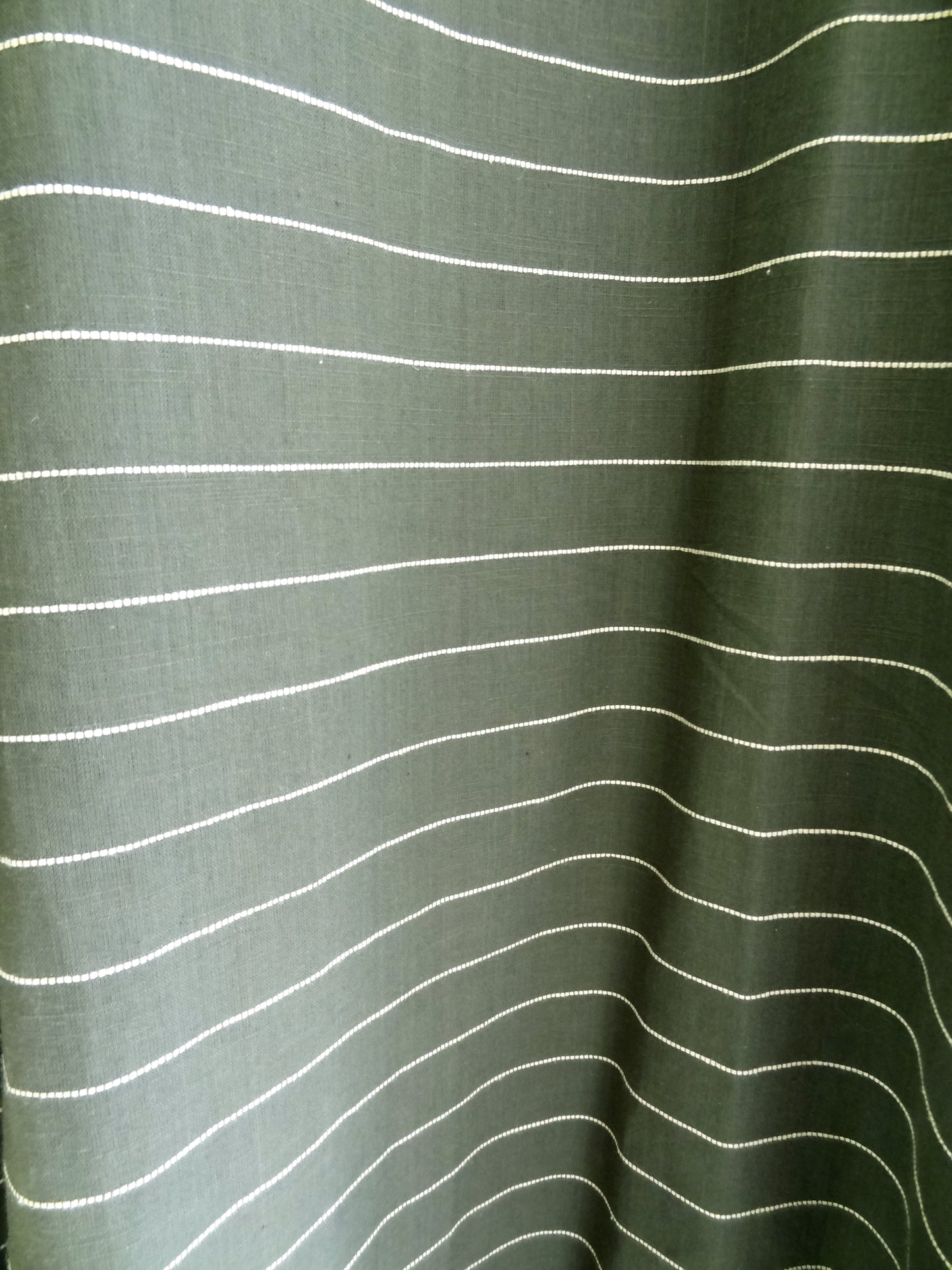 Nakshi Olive Green Cotton Striped Angarakha Style Men's Kurta