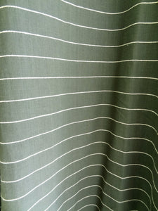 Olive Green Cotton Striped Angarakha Style Men's Kurta